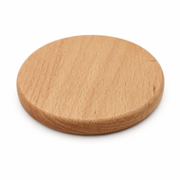 Sous-verres ronds en bois de hêtre personnalisés en usine, 100 pièces, 8,8 cm et 10 cm, vierges pour gravure laser, pour organisateurs d'événements, cafés et fabricants de souvenirs