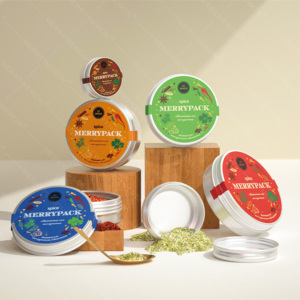 Tùy Chỉnh Nhãn Nhà Bếp Rỗng Gia Vị Container Nhôm Gia Vị Lọ Với Máy Shakers Có Nắp Đậy Tin Rau Bột Bao Bì - Product Image 2