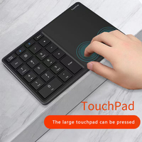 Keypad Numerik Nirkabel Dengan Touchpad BT 2.4G Mode Ganda Untuk Penggunaan Tablet Laptop Akuntan