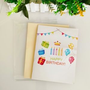 การ์ดอวยพรวันเกิดแบบป๊อปอัพ 3 มิติ ลายรัก พิมพ์ UV  พร้อมซองกระดาษเคลือบด้าน DIY - Product Image 6