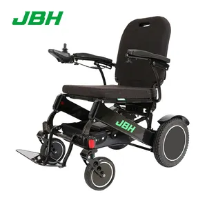 كرسي متحرك كهربائي Anhui معدات علاجية لإعادة التأهيل من ألياف الكربون صناعة صينية بسعر الجملة قابل للطي للمعاقين بسرعة 6 كم/ساعة JBH