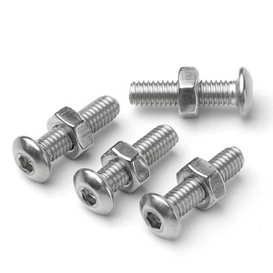 Juego de tornillos y tuercas hexagonales de cabeza semiesférica de acero inoxidable 304 M2 M3 M4 M5 para muebles metálicos - Product Image 3