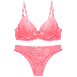 Soutien-gorge et culotte en dentelle <span class=keywords><strong>nude</strong></span> sexy de grande taille, nouveau style pour femmes - Product Image 3