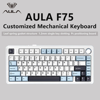 AULA F75 2.4G Wireless//Wired Gaming Mechanical Keyboard RGB Customized 78 Keys Hot Swap OEM Profile Gasket Structure