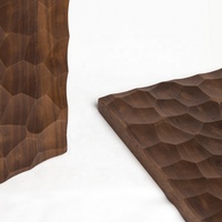 Moulage intérieur 3D bois massif Texture cannelée placage revêtement de mur de joinerie panneaux de fournisseur
