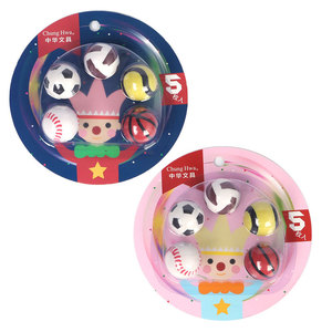 Tẩy hình quả bóng đá, bóng rổ, bóng chuyền dành cho học sinh tiểu học, hình hoạt hình dễ thương, sáng tạo, chất liệu cao su NY - Product Image 1