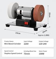 Meuleuse électrique compacte multifonctionnelle, outil domestique pour affûter, meuler, éliminer la rouille, percer et polir