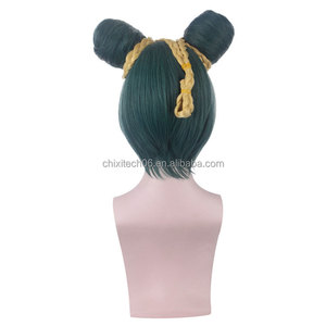 <span class=keywords><strong>Bizarre</strong></span> Adventure: Kujo Xu Lun/Xu Xu Cosplay-Kunsthaar in Rot, Gelb, Blau und Grün auf Lager. - Product Image 5