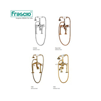 Frassio robinets autoportants rétro de luxe en laiton Royal pour salle de bains, or brossé pour baignoire robinet de bain autoportant monté au sol