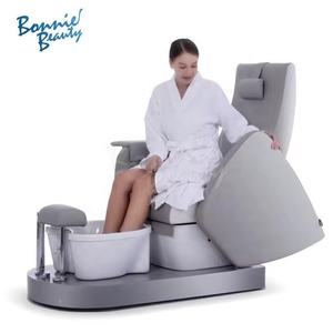 Luxuriöser Spa-Pediküre-Stuhl, Automatisch, ohne Wasseranschluss, Tragbar, für Maniküre und Fuß<span class=keywords><strong>massage</strong></span>, inklusive Nagelsitzbezüge, Techniker-Hocker und Wasseranschlussfreiem Becken in Weiß - Product Image 1