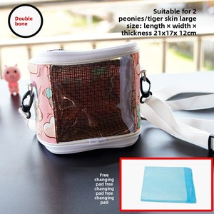 Sac de transport portable toutes saisons pour <span class=keywords><strong>perroquet</strong></span>, respirant, à bandoulière, motif peau de tigre Xuanfeng, cage à oiseaux pivoine, tapis rafraîchissant transparent visible - Product Image 4
