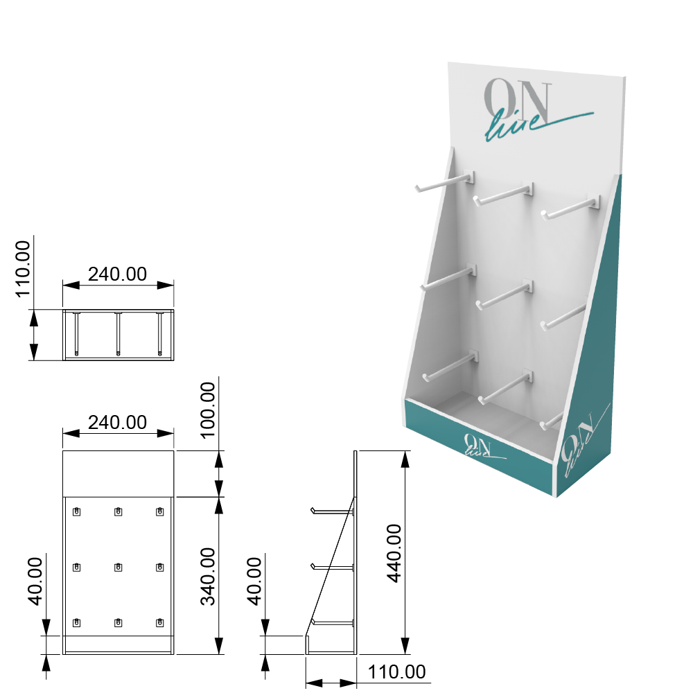 Apache Modern PVC Custom Logo Floor Standing Display Stand Easy Assembly for Supermarkets Convenience Stores Checkout — view 2