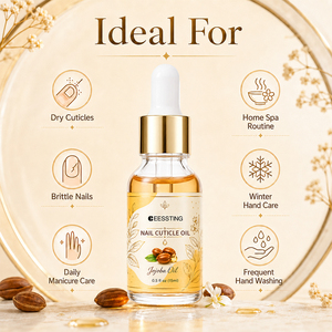 Huile à cuticules au jojoba pour les ongles, soin hydratant et nourrissant pour les doigts, réparation des ongles abîmés et des cuticules sèches – Meilleure vente - Product Image 3