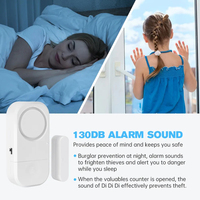 Alarme de porte de sécurité domestique, capteur ABS, volume réglable sur 3 niveaux, volume max. 130 dB, portée de détection 10 m, fonction sonnette
