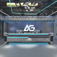 Comptoir de réception d'hôtel Esports, comptoir de bar de luxe créatif, comptoir de caisse pour KTV, billard, lounge, café internet, comptoir d'accueil en bois pour centre commercial