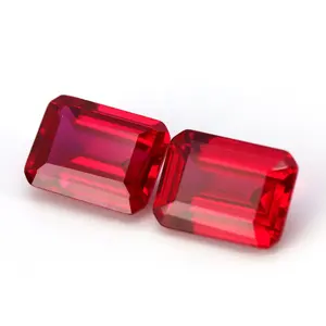 Bolas de corindón de rubí sintético, piedra roja de corindón, fabricante de anillo, pendiente, pulsera, colgante, fabricación de joyería, precio por quilate