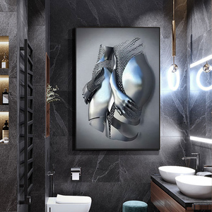 Modern Love Abstract Statue Poster Print Wall Picture Nordic Metal Figure Sculpture Painting <strong>Living</strong> <strong>Room</strong> Wall Arts <strong>Canvas</strong> - Product Image 4