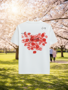 T-shirt unisex in cotone a maniche corte, girocollo, traspirante, casual, con stampa a tema San Valentino, vestibilità regular - Product Image 2