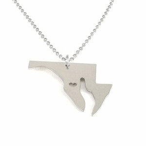 Collar con Mapa de Estados Unidos de Shi Tao Craft Jewelry, Colgante Unisex de Acero de Titanio, Joyería de Moda - Product Image 4