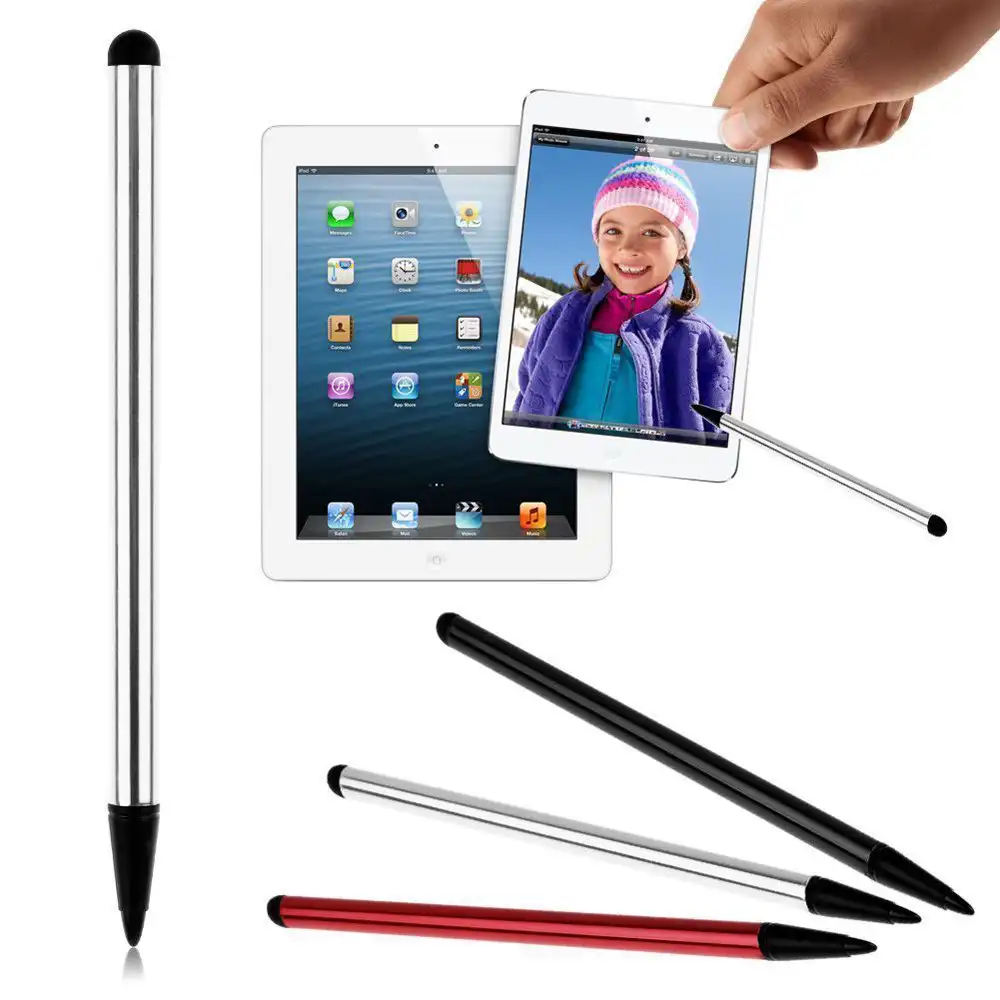 Stift aus Aluminium legierung für iPad Neuer Stift für Touchscreen 2 in 1 Werbe stift mit Bildschirms tift