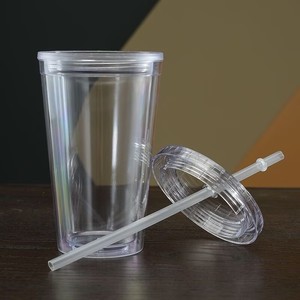 Gobelet en plastique sans BPA avec paille, 22 oz, anti-fuite, pour camping en plein air, vente en gros, OEM - Product Image 3