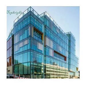 Malaysia popular designs aluminum frame double glass unitized curtain wall price