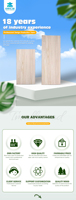 Madera de Álamo SDD TMALLWOOD, Secada al Horno, Ecológica, Biodegradable, Material para Muebles de Madera Dura, 1 Año de Garantía, Suministro al por Mayor