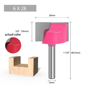 LAVIE Ensemble de fraises à rainurer pour le bois, profil 3D, à queue de 6/8 mm, pour le nettoyage des fonds et le rainurage, à pointe en carbure - Product Image 3