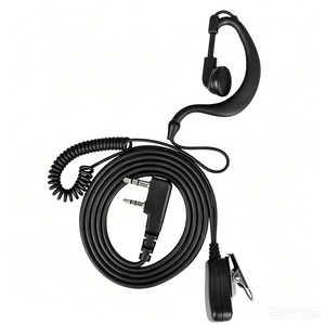 Auricular de seguridad con gancho para la oreja, cable retráctil de 2 pines para walkie-talkies UV5R, UV32, TK2000, TK3000, Baofeng, auriculares PTT para restaurante - Product Image 1