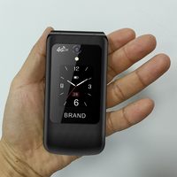 El último teléfono inteligente OEM Clamshell con tapa con texto de teclado grande 4G Android Flip Smart Phone