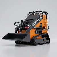 Mini-chargeuse compacte avec souffleuse à neige et godets, livraison gratuite – Mini-chargeuse sur chenilles pour jardin