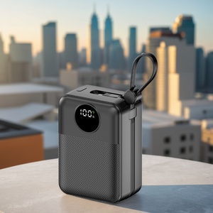 Batterie externe <span class=keywords><strong>30000mAh</strong></span> avec écran LED, charge rapide 22.5W et câbles intégrés, station de charge portable compacte pour smartphone - Product Image 4