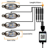 Haute qualité 12V LED voiture rvb calandre lumières stroboscopique lampes de course accessoires automobiles pour accessoires de voiture