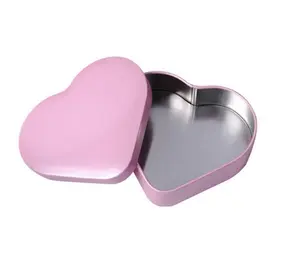 Производство жестяная коробка в форме сердца с крышкой на день Святого Валентина для свадьбы конфеты шоколадное печенье в форме сердца
