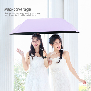 Parapluie de voyage léger en fibre de carbone, protection UV UPF50+, imperméable, pliage manuel, parapluie soleil/pluie - Product Image 5