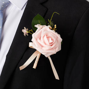ดอกไม้คาดอกสำหรับงานแต่งงานใช้ได้ทุกเพศสินค้าใหม่เข็มกลัดกุหลาบเทียมทำจากผ้าไหมที่เก็บรักษาไว้เป็นมิตรต่อสิ่งแวดล้อม - Product Image 3