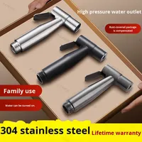 Pistolet de rinçage moderne en acier inoxydable pour toilettes et salles de bains Robinet d'hôtel en plein air avec accessoire de pommeau de douche