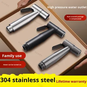 Hiện đại thép không gỉ Booster Flush Gun cho nhà vệ sinh và phòng tắm ngoài trời khách sạn vòi rửa phun với vòi hoa sen đầu phụ kiện - Product Image 3