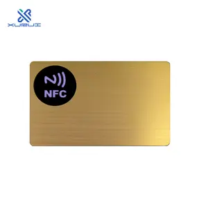 雕刻不锈钢Nfc金属卡定制Nfc金属身份证空白黑色Nfc金属铝商务会员卡带芯片