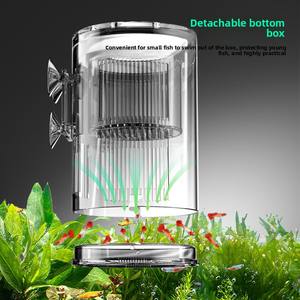 Caja de incubación suspendida acrílica para Guppies, pez pequeño, tanque de aislamiento multifuncional de 5W para <span class=keywords><strong>alimentación</strong></span> de cría en sala de estar - Product Image 4