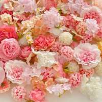 Têtes de fleurs artificielles faites à la main, mélange de têtes de fleurs en plastique, mini roses pour épingles à cheveux, guirlandes de mariage, décorations de Noël