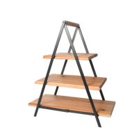 Support à gâteau rustique en bois et supports de présentation pour gâteau et cupcakes, ensemble combiné