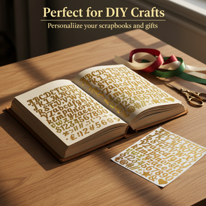 Custom Glossy Vinyl PP UV Coated Glitter Letter Number Stickers Self-adhesive Waterproof DIY Crafts Photo Frames Candle Art - Product Image 5