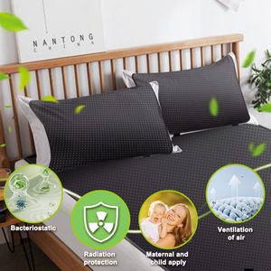 Drap plat antibactérien et anti-radiation en polyester respirant, tissé, pliable, en PU 400TC, durable pour hôtel - Product Image 1