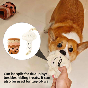 Juguete Interactivo Ecológico de Peluche para Perros con Sonido, Dispensador de Premios y Rompecabezas Olfativo para Uso en Interiores, Ideal para el Entrenamiento de Cachorros - Product Image 3