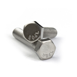 สลักเกลียวหกเหลี่ยมสแตนเลส M5-M24 904l สลักเกลียวสแตนเลส 904l สลักเกลียวหกเหลี่ยมและน็อตเกลียวเต็ม Din933 สลักเกลียวหัวหกเหลี่ยม - Product Image 1