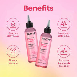 RIGINAS Perawatan Profesional Penyegar Kulit Kepala dengan Cuka Raspberry untuk Kulit Kepala Gatal dan Rambut Berkilau 200ml Label Pribadi - Product Image 2