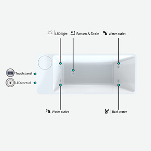 Bain froid tout-en-un avec refroidisseur 1HP pour athlètes, baignoire à glace en acrylique, bain à remous, pour intérieur/extérieur, stock local US - Product Image 4