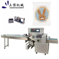 Machine d'emballage horizontale électrique automatique pour bâtonnets de crème glacée, biscuits, bonbons et autres aliments en sachets plastiques