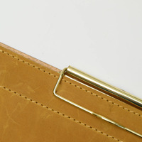 Porte-menu élégant et durable de style flip pour hôtel, en cuir, format A4, avec clip métallique